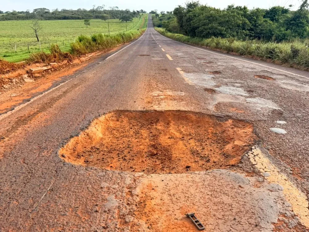 Buracos na MS-395 causam danos a veículos e motivam cobranças por manutenção entre Bataguassu e Anaurilândia